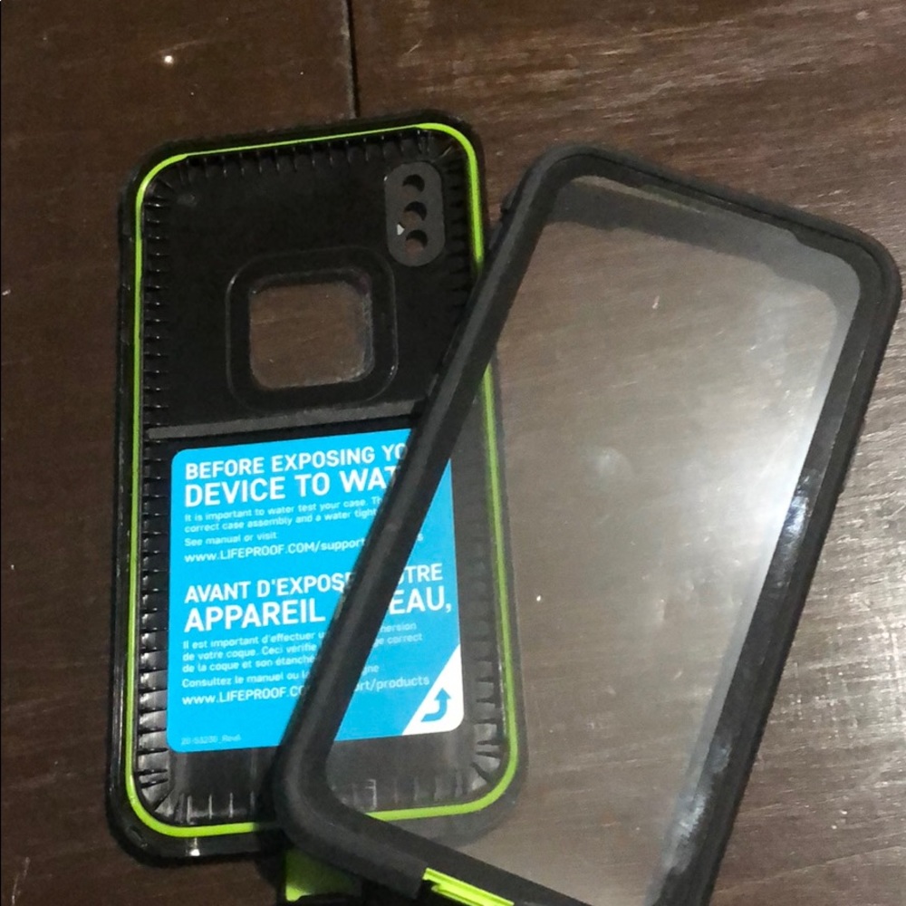 iPhone X Otter box life proof case.